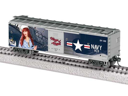 Lionel 40' Steel Flat-End Boxcar - Wings of Angels (Lisa Marie Pin-Up Model) - HO Scale
