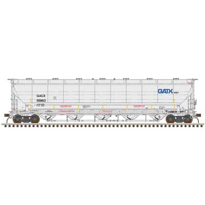 Atlas Master(R) Trinity 5660 PD Covered Hopper - GATX GACX #55954 - HO Scale