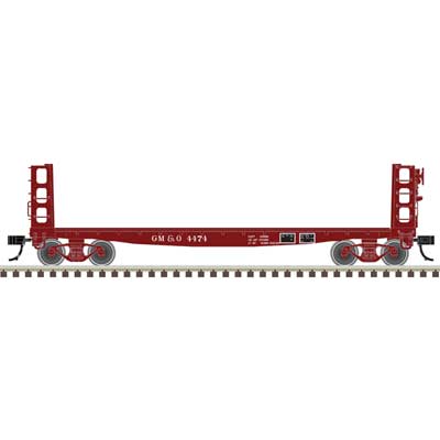 Atlas Master(R) 42' Pulpwood Flatcar with Load - Gulf, Mobile & Ohio #3966 - HO Scale