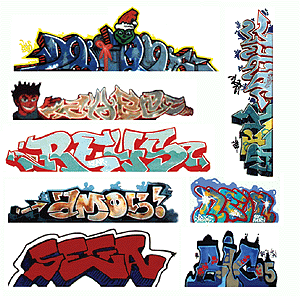 Blair Line Mega Set Graffiti Decals, Set #3, Pkg of 8, HO Scale