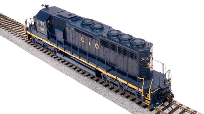 Broadway Limited Imports EMD SD40 Low Nose - Chesapeake & Ohio C&O #7455 - Stealth (Non-Sound) - DCC-Ready - HO Scale