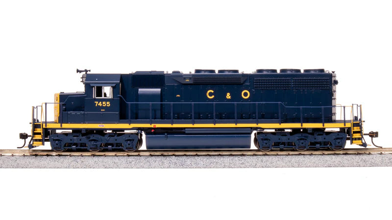 Broadway Limited Imports EMD SD40 Low Nose - Chesapeake & Ohio C&O #7455 - Stealth (Non-Sound) - DCC-Ready - HO Scale
