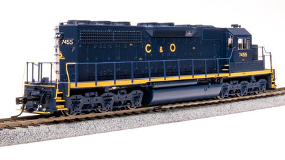 Broadway Limited Imports EMD SD40 Low Nose - Chesapeake & Ohio C&O #7455 - Stealth (Non-Sound) - DCC-Ready - HO Scale