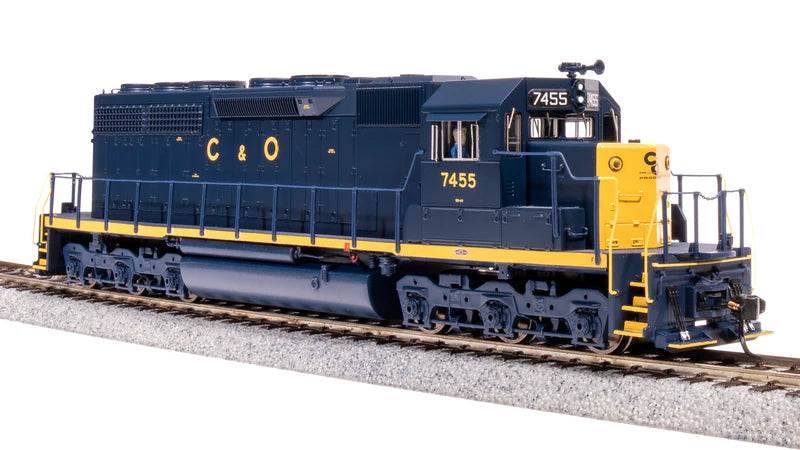 Broadway Limited Imports EMD SD40 Low Nose - Chesapeake & Ohio C&O #7455 - Stealth (Non-Sound) - DCC-Ready - HO Scale