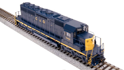 Broadway Limited Imports EMD SD40 Low Nose - Chesapeake & Ohio C&O #7455 - Stealth (Non-Sound) - DCC-Ready - HO Scale