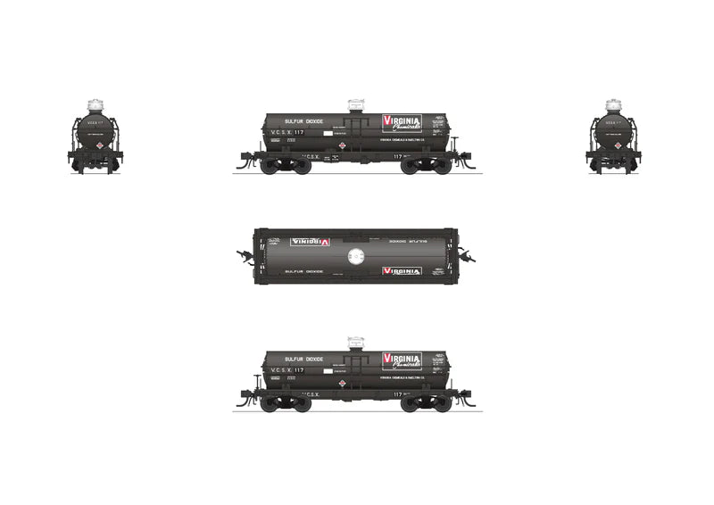 Broadway Limited Imports (10361) | 6,000 Gallon Tank Car | Virginia Chemical VCSX #171 + #177 | 2-Pack | HO Scale [PRE-ORDER]