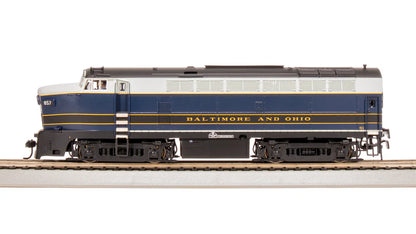 Broadway Limited RF-16 Sharknose A/B, B&O 857A/857X, As-Delivered, A-Unit Paragon4 Sound/DC/DCC, Unpowered B, HO Scale
