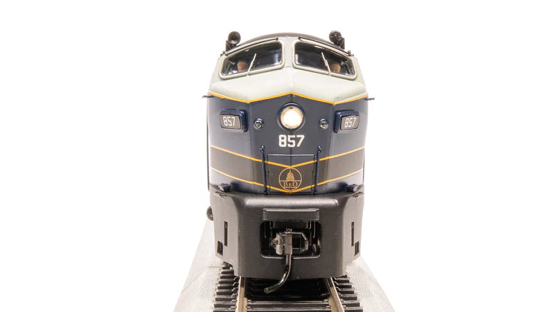 Broadway Limited RF-16 Sharknose A/B, B&O 857A/857X, As-Delivered, A-Unit Paragon4 Sound/DC/DCC, Unpowered B, HO Scale