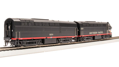 Broadway Limited RF-16 Sharknose A/B, SP 5550/5570, Black Widow Scheme, A-Unit Paragon4 Sound/DC/DCC, Unpowered B, HO Scale