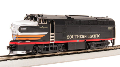 Broadway Limited RF-16 Sharknose A/B, SP 5550/5570, Black Widow Scheme, A-Unit Paragon4 Sound/DC/DCC, Unpowered B, HO Scale