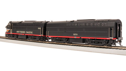 Broadway Limited RF-16 Sharknose A/B, SP 5550/5570, Black Widow Scheme, A-Unit Paragon4 Sound/DC/DCC, Unpowered B, HO Scale