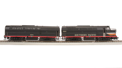 Broadway Limited RF-16 Sharknose A/B, SP 5550/5570, Black Widow Scheme, A-Unit Paragon4 Sound/DC/DCC, Unpowered B, HO Scale