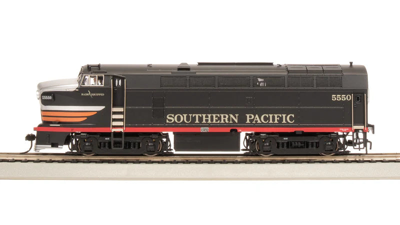 Broadway Limited RF-16 Sharknose A/B, SP 5550/5570, Black Widow Scheme, A-Unit Paragon4 Sound/DC/DCC, Unpowered B, HO Scale