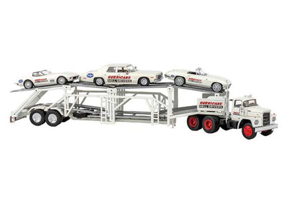 Brekina 90500 Dodge Autotransporter with 3 Cars Hurricane Helldrivers 1975 HO Scale