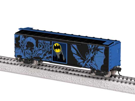 Lionel (2654420) | 40' Steel Flat-End Boxcar, Glow in the Dark | Batman | HO Scale [PRE-ORDER]