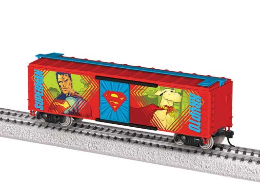 Lionel (2654430) | 40' Steel Flat-End Boxcar | DC Superman | HO Scale [PRE-ORDER]