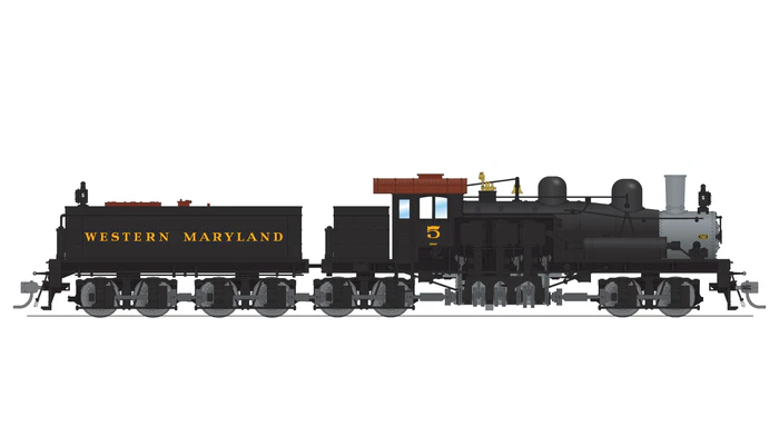 Broadway Limited Class D 4-truck Shay (7818) | WM #5 | Paragon4 Sound/DC/DCC | Smoke | HO Scale