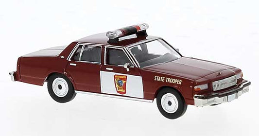 Brekina Automodelle - 1987 Chevrolet Caprice Sedan - Minnesota State Trooper - Assembled - HO Scale