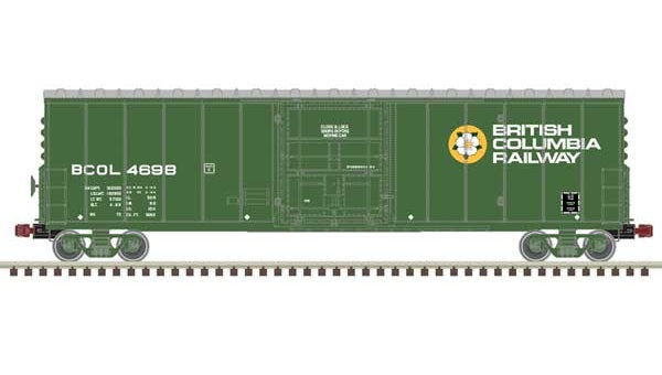 Atlas NSC 50' Newsprint Plug-Door Boxcar - British Columbia Railway BCOL #4696 - HO Scale