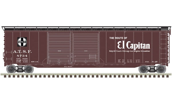 Atlas Master(R) Postwar 50' Double-Door Boxcar - Santa Fe #8666 - HO Scale