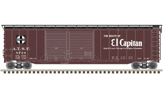 Atlas Master(R) Postwar 50' Double-Door Boxcar - Santa Fe #8734 - HO Scale
