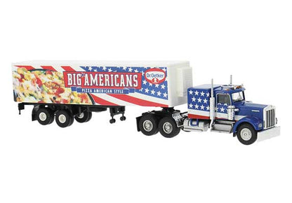 Brekina 86263 Kenworth W900 Sleeper Cab with Dr. Oetker Pizza Reefer Trailer HO Scale