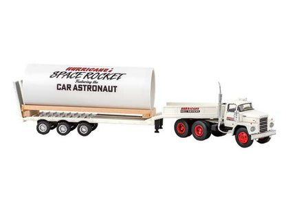 Brekina 86308 Dodge LCF Tractor with Hurricane Rocket Trailer and Load HO Scale