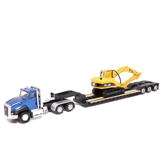 Diecast Masters (84415) | CAT CT660 Day Cab Tractor w/ Lowboy Trailer and CAT 315C L Hydraulic Excavator | HO Scale