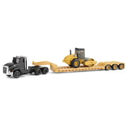 Diecast Masters (84425) | Kenworth T880 Tractor with Lowboy Trailer & CAT Roller | 1/87 Scale