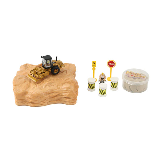 Diecast Masters (84455) | CAT CS56 Padfoot Roller Earth Mover Playset | 1:87