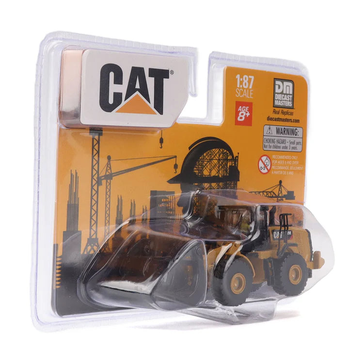 Diecast Masters (84661CS) | CAT 950G Wheel Loader w/ Log Fork and Wood Logs | 1:87