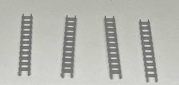 Phoenix Precision Models Ladders (30510) | 12' Tall Ladders | Pkg of 4 | Undecorated | N Scale