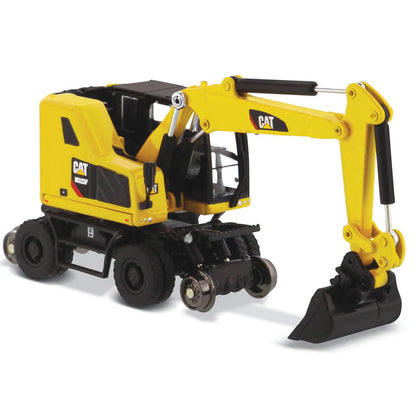 Diecast Masters - 1:87 Cat(R) M323F Railroad Wheeled Excavator - Safety Yellow - HO Scale