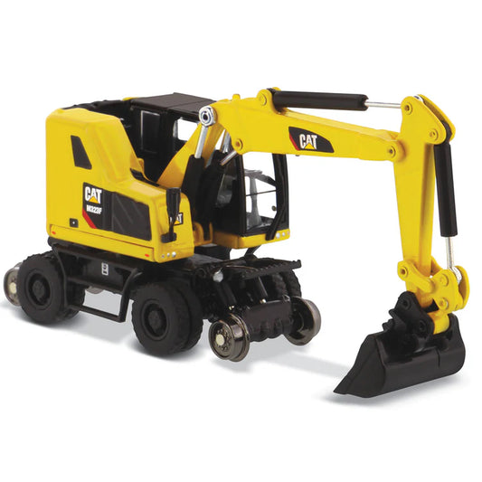Diecast Masters - 1:87 Cat(R) M323F Railroad Wheeled Excavator - Safety Yellow - HO Scale