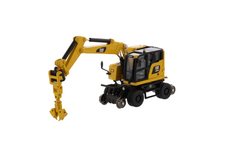 Diecast Masters - 1:87 Cat(R) M323F Railroad Wheeled Excavator - Safety Yellow - HO Scale