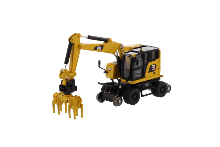 Diecast Masters - 1:87 Cat(R) M323F Railroad Wheeled Excavator - Safety Yellow - HO Scale