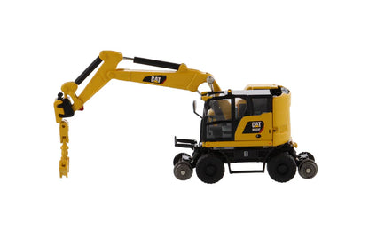 Diecast Masters - 1:87 Cat(R) M323F Railroad Wheeled Excavator - Safety Yellow - HO Scale