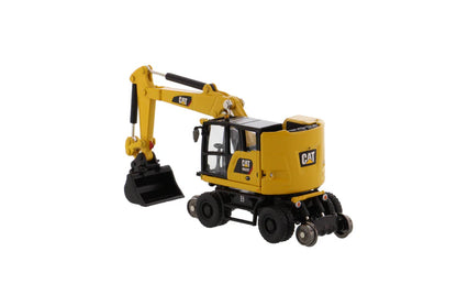 Diecast Masters - 1:87 Cat(R) M323F Railroad Wheeled Excavator - Safety Yellow - HO Scale