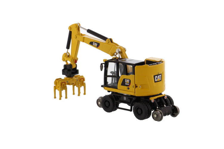 Diecast Masters - 1:87 Cat(R) M323F Railroad Wheeled Excavator - Safety Yellow - HO Scale