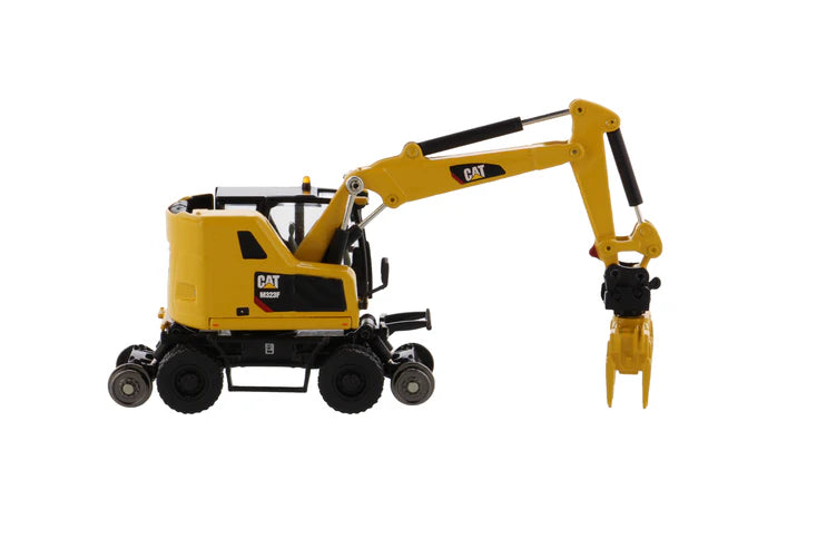Diecast Masters - 1:87 Cat(R) M323F Railroad Wheeled Excavator - Safety Yellow - HO Scale