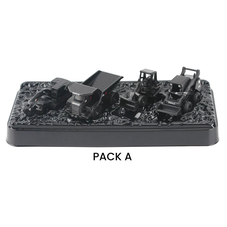 Diecast Masters CAT Micro Constructor Series | Special Edition Black Series | Pack A | 4 Pack