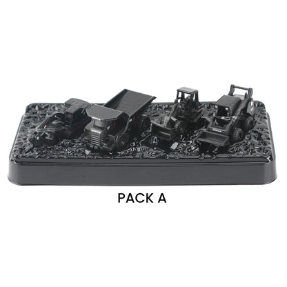 Diecast Masters CAT Micro Constructor Series | Special Edition Black Series | Pack A | 4 Pack