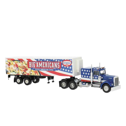 Brekina 86263 Kenworth W900 Sleeper Cab with Dr. Oetker Pizza Reefer Trailer HO Scale
