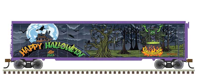 Atlas Master(R) Postwar 50' Single-Door Boxcar - Halloween WTCH #2022 - HO Scale