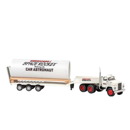 Brekina 86308 Dodge LCF Tractor with Hurricane Rocket Trailer and Load HO Scale