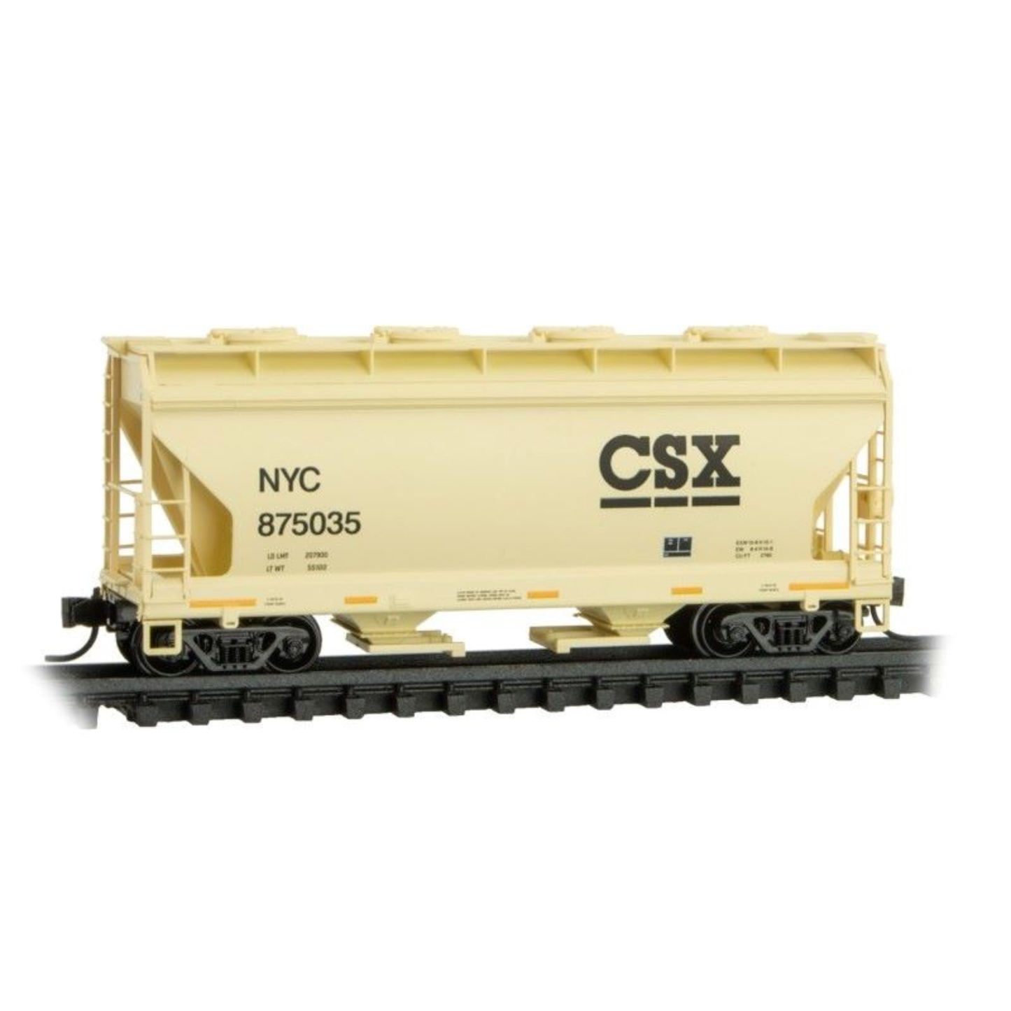 Micro-Trains (09200521) • 2-Bay Covered Hopper • CSX #875035 • N Scale (Pre-Owned)
