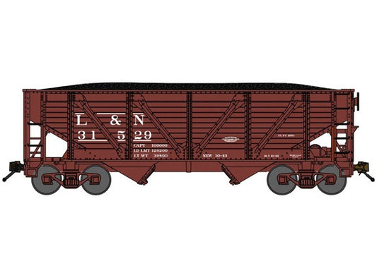 Bluford Shops 2-Bay War-Emergency Composite Hopper w/ Load - Louisville & National #31529 - N Scale (NOS)