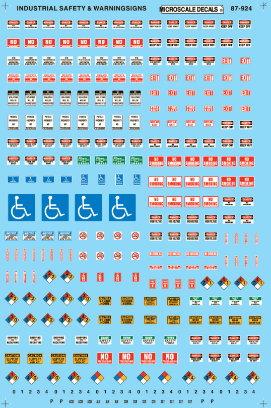 Microscale Industries - Industrial Safety & Warning Signs - HO Scale