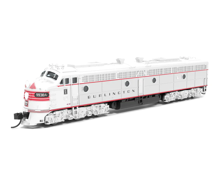 Broadway Limited EMD E8A | CB&Q 9938A w/ Red Stripes | Paragon4 Sound/DC/DCC | N Scale