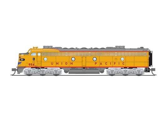 Broadway Limited EMD E9A/B | UP 954/962B | Yellow & Gray | A Unit Paragon4 Sound/DC/DCC | Unpowered B Unit | N Scale